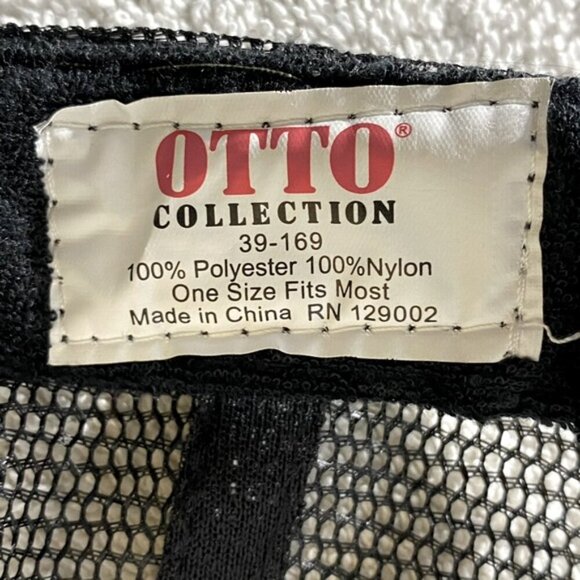 5/$25 Vintage Otto Black White Howz It Mesh Back Snap Back Trucker Hat - Picture 11 of 12